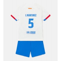 Camiseta Barcelona Inigo Martinez #5 Segunda Equipación Replica 2023-24 para niños mangas cortas (+ Pantalones cortos)